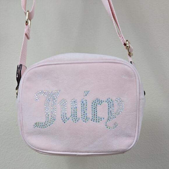 Juicy Couture Blush Velour Rhinestone Obsession Crossbody Bag – NWOT - Picture 3 of 10